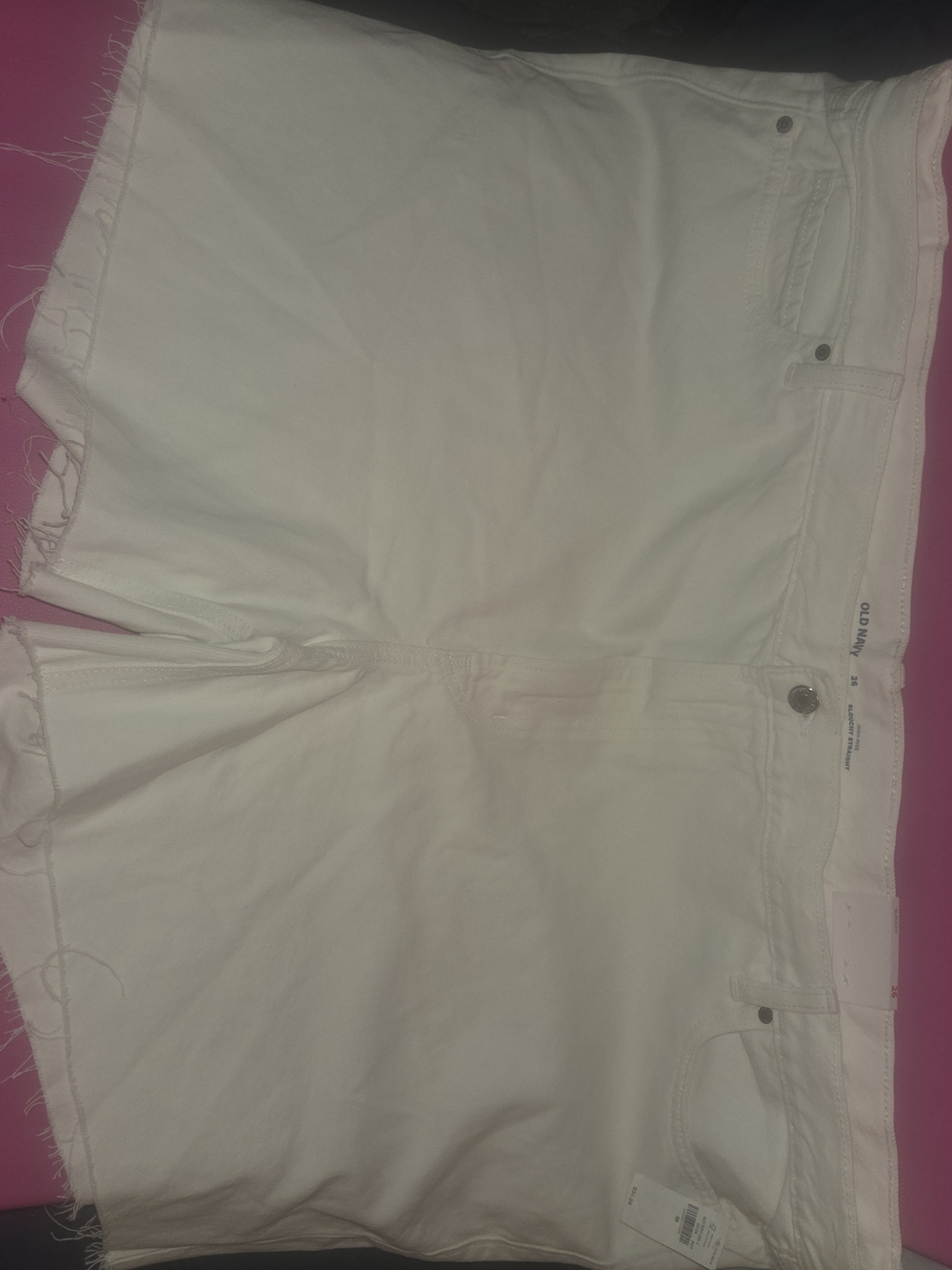 Old Navy White High-Rise Slouchy Straight Jeans